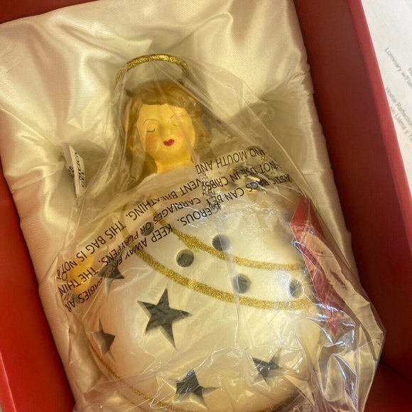 NIB Christmas Home Reflections QVC Luminary with Flameless Candle & Timer Angel - Picture 2 of 3